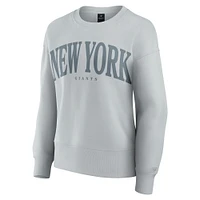 Sweat-shirt à capuche gris fanatiques pour femmes New York Giants Elements