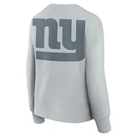 Sweat-shirt à capuche gris fanatiques pour femmes New York Giants Elements