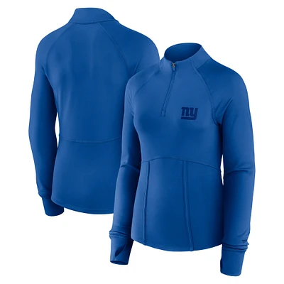 Veste zippée quart de tour Fanatics Royal New York Giants Elements pour femme