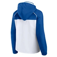 Veste à capuche anorak entièrement zippée Fanatics New York Giants blanche pour femme