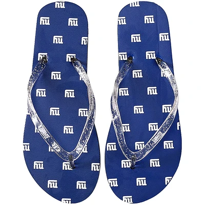 Women's FOCO New York Giants Glitter Flip Flops