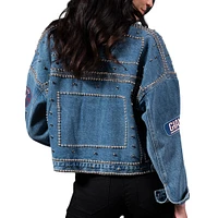 Women's G-III 4Her by Carl Banks New York Giants First Finish Medium Denim Full-Button Jacket