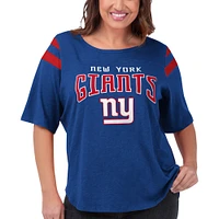 Women's G-III 4Her by Carl Banks Royal New York Giants Plus Linebacker T-Shirt