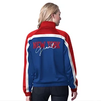 Women's G-III 4Her by Carl Banks Royal New York Giants Post Game Full-Zip Track Jacket