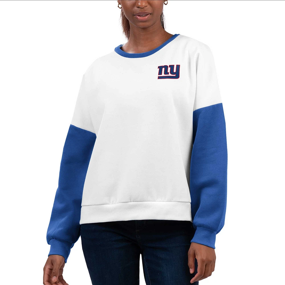 Sweat-shirt blanc G-III 4Her par Carl Banks pour femmes des Giants de New York A-Game