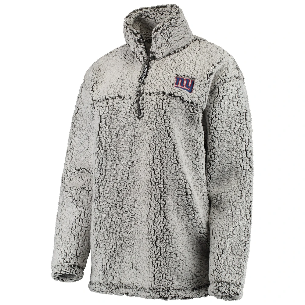 Veste grise à enfiler en sherpa des New York Giants pour femme