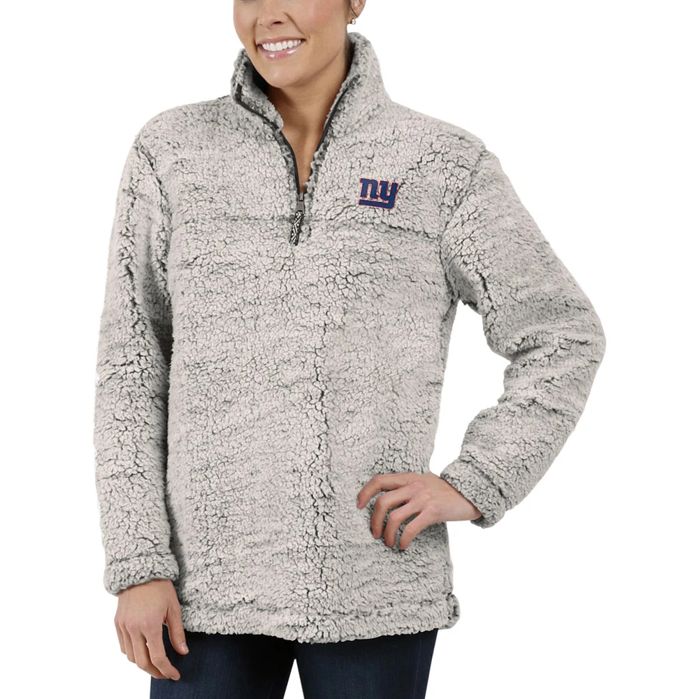 Veste grise à enfiler en sherpa des New York Giants pour femme