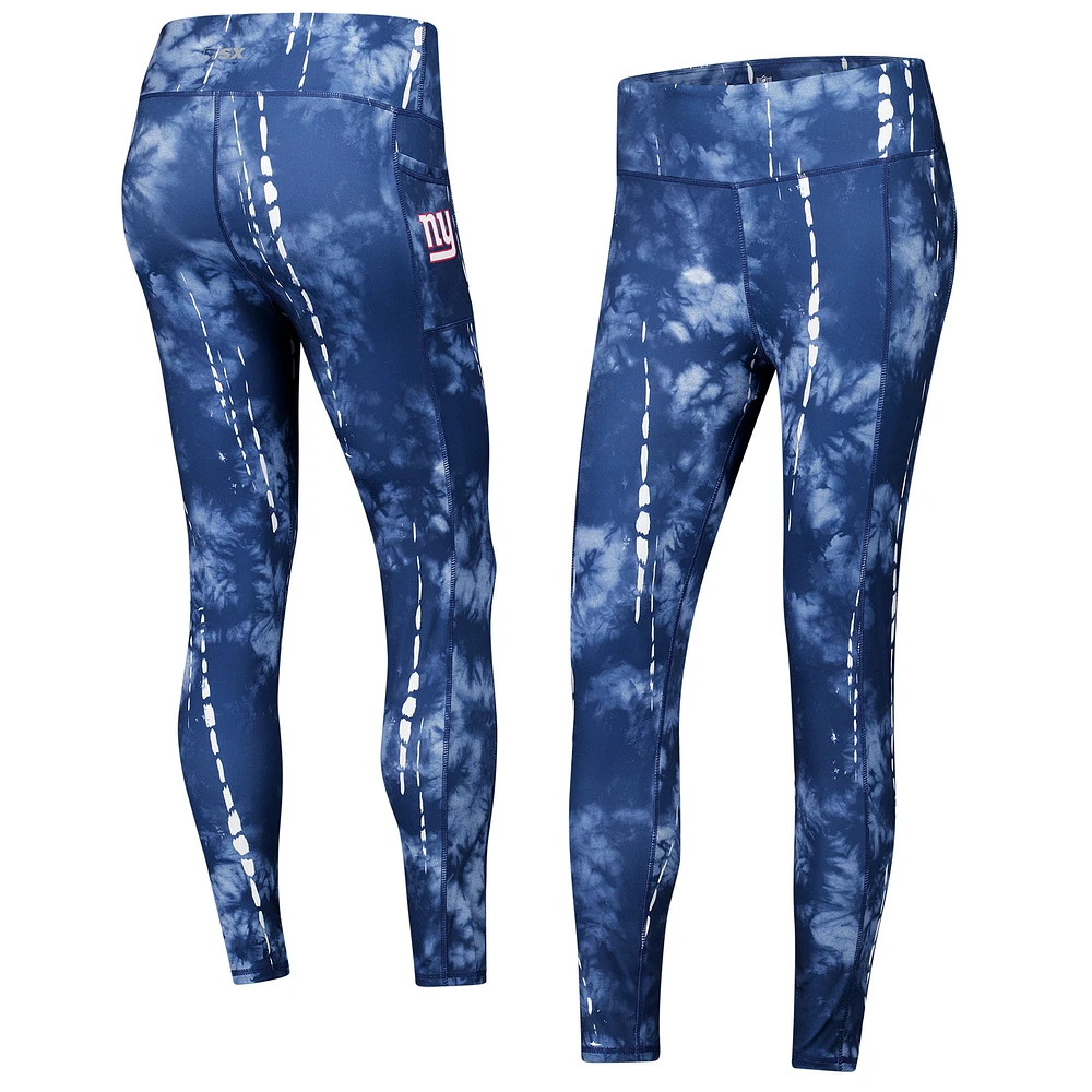 Women's MSX by Michael Strahan Navy New York Giants Serena Tie-Dye Leggings