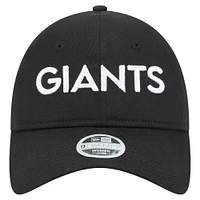 Casquette ajustable New Era noire New York Giants Cece 9TWENTY pour femme