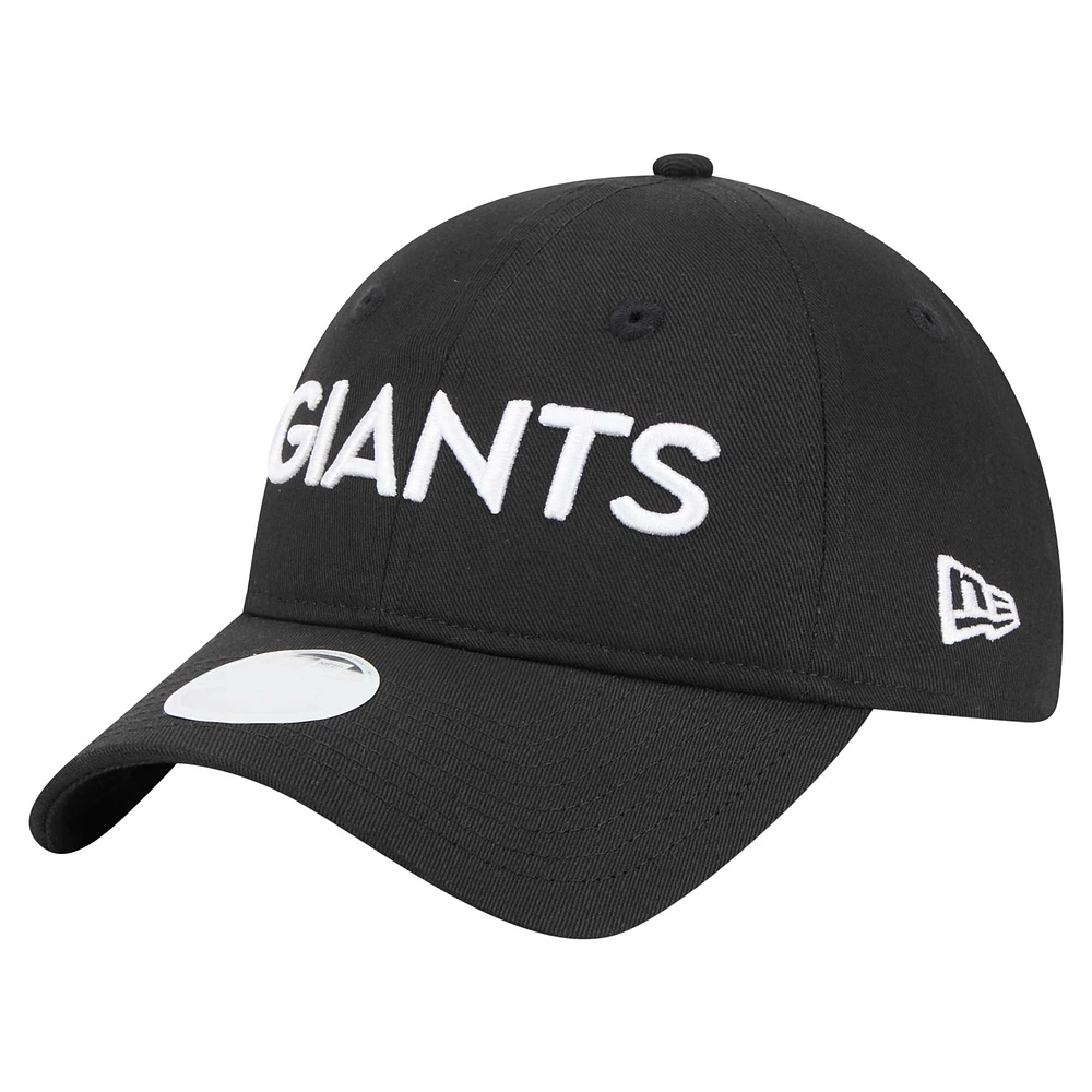 Casquette ajustable New Era noire New York Giants Cece 9TWENTY pour femme