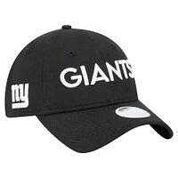 Casquette ajustable New Era noire New York Giants Cece 9TWENTY pour femme