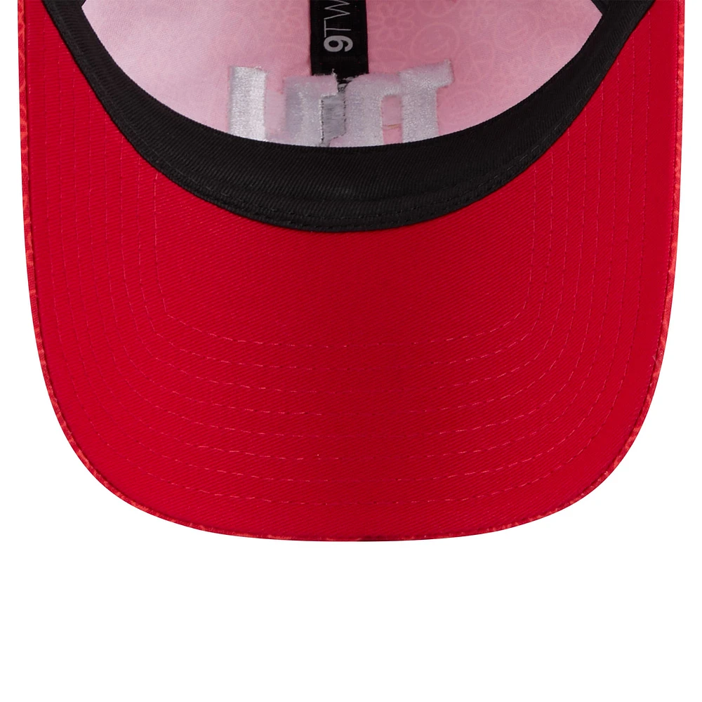 Women's New Era Red New York Giants Smiley 9TWENTY Adjustable Hat