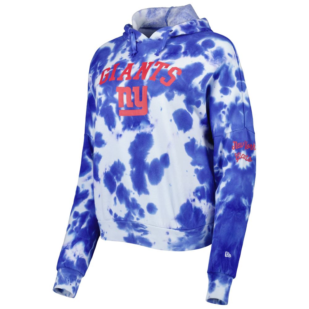 Women's New Era Royal York Giants Cloud Dye Fleece Pullover Hoodie