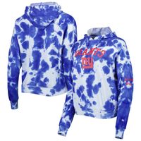 Women's New Era Royal York Giants Cloud Dye Fleece Pullover Hoodie