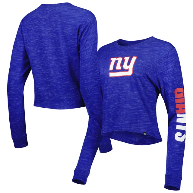 Lids New York Giants Certo Women's Cropped Turnout T-Shirt - Navy