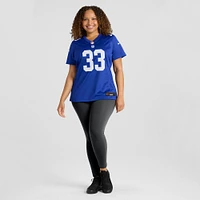 Maillot de joueur match Nike Aaron Robinson Royal New York Giants pour femme