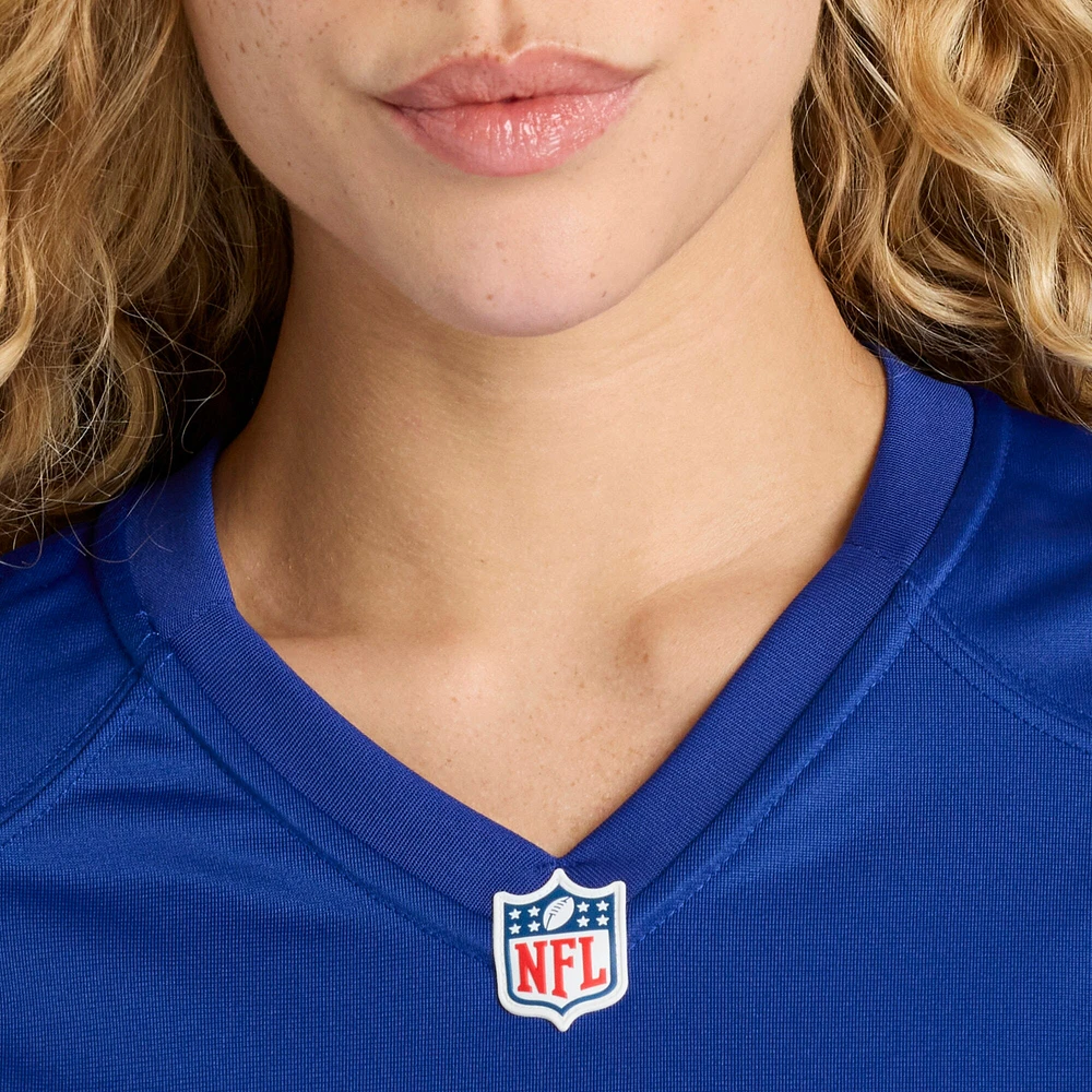 Maillot de joueur match Nike Aaron Robinson Royal New York Giants pour femme