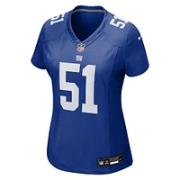 Maillot Nike Abdul Carter Royal pour femme, choix de premier tour des Giants New York