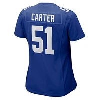 Maillot Nike Abdul Carter Royal pour femme, choix de premier tour des Giants New York