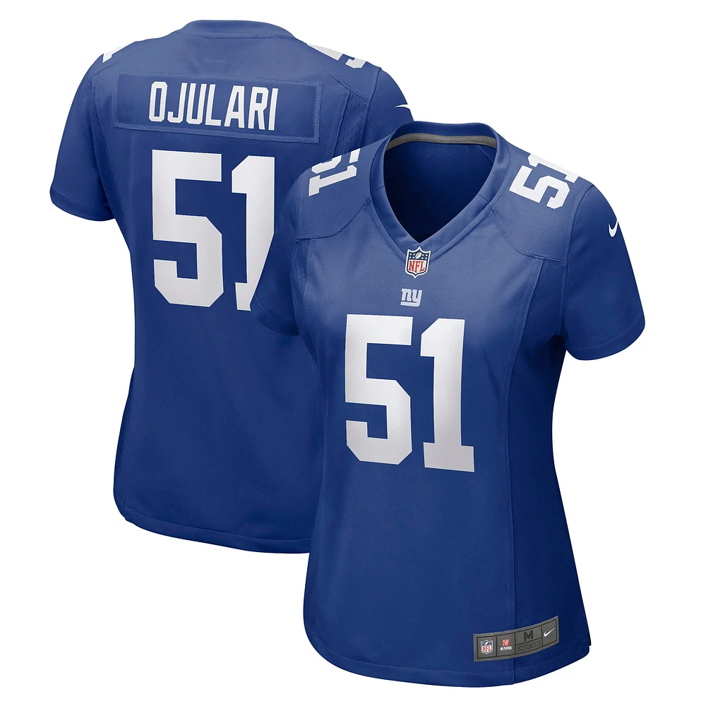 Maillot de joueur match Nike Azeez Ojulari Royal New York Giants pour femme