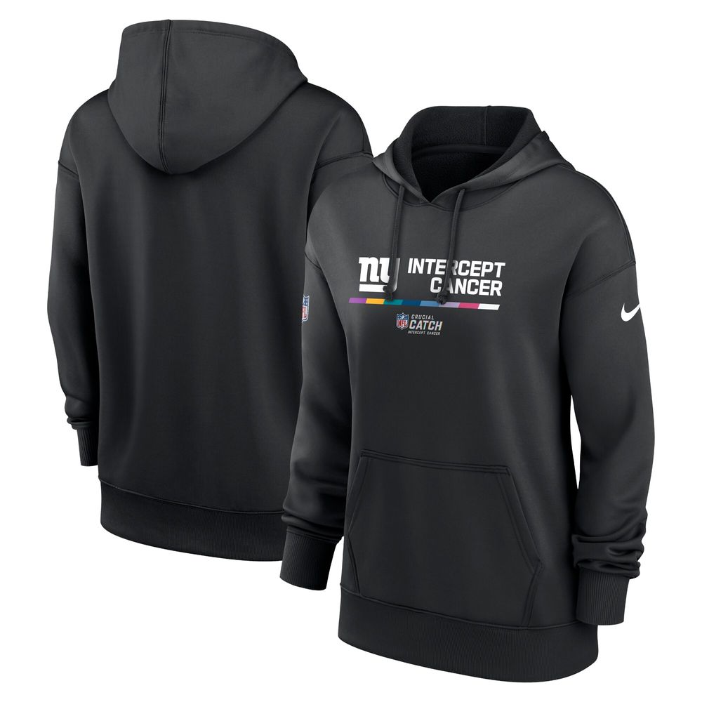 Women's Nike Black New York Giants 2022 NFL Crucial Catch - Therma Performance Pullover Hoodie