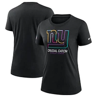 Women's Nike  Black New York Giants 2024 NFL Crucial Catch Tri-Blend T-Shirt