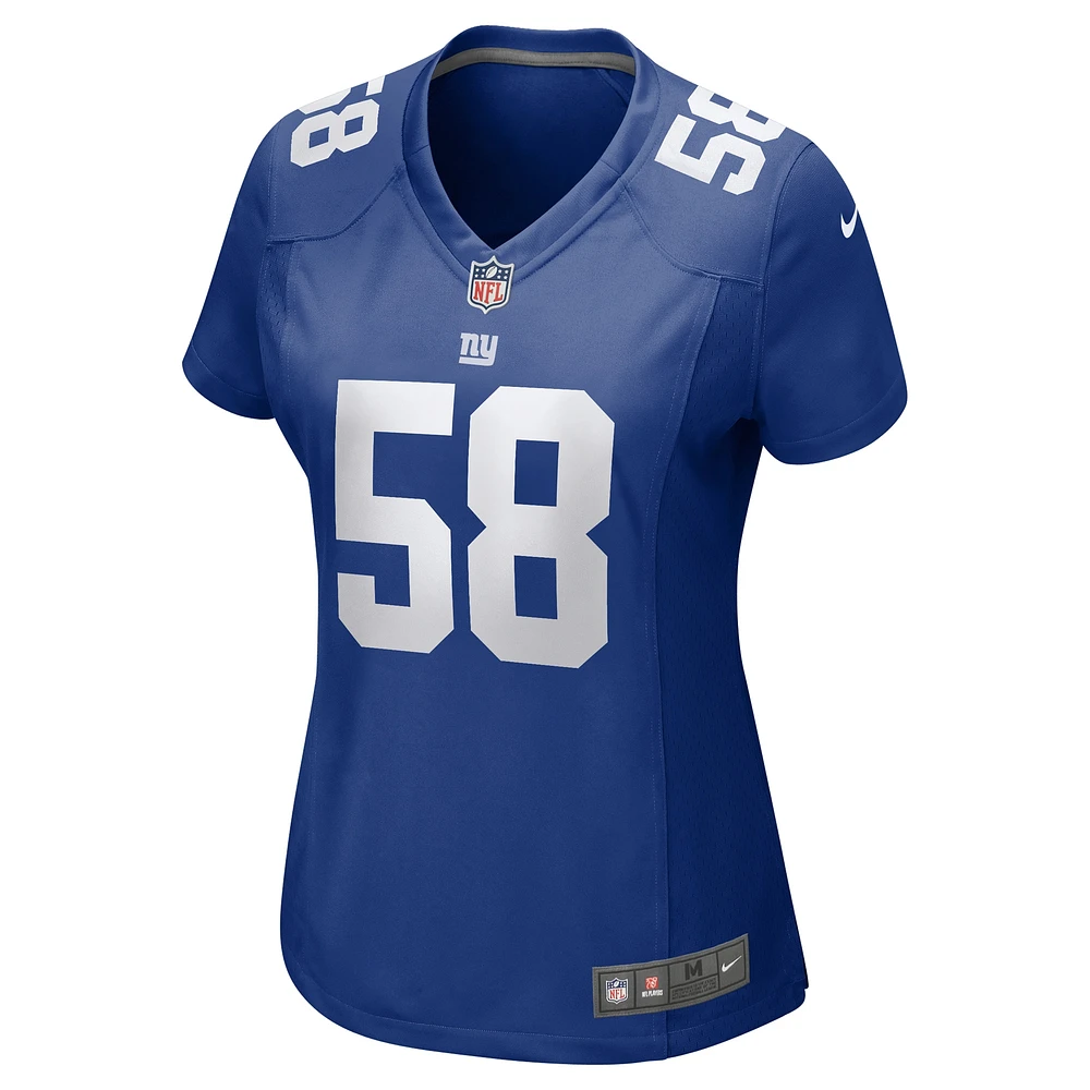 Maillot de joueur Nike Bobby Okereke Royal New York Giants pour femme