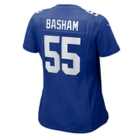 Maillot de match Nike Boogie Basham Royal New York Giants pour femme