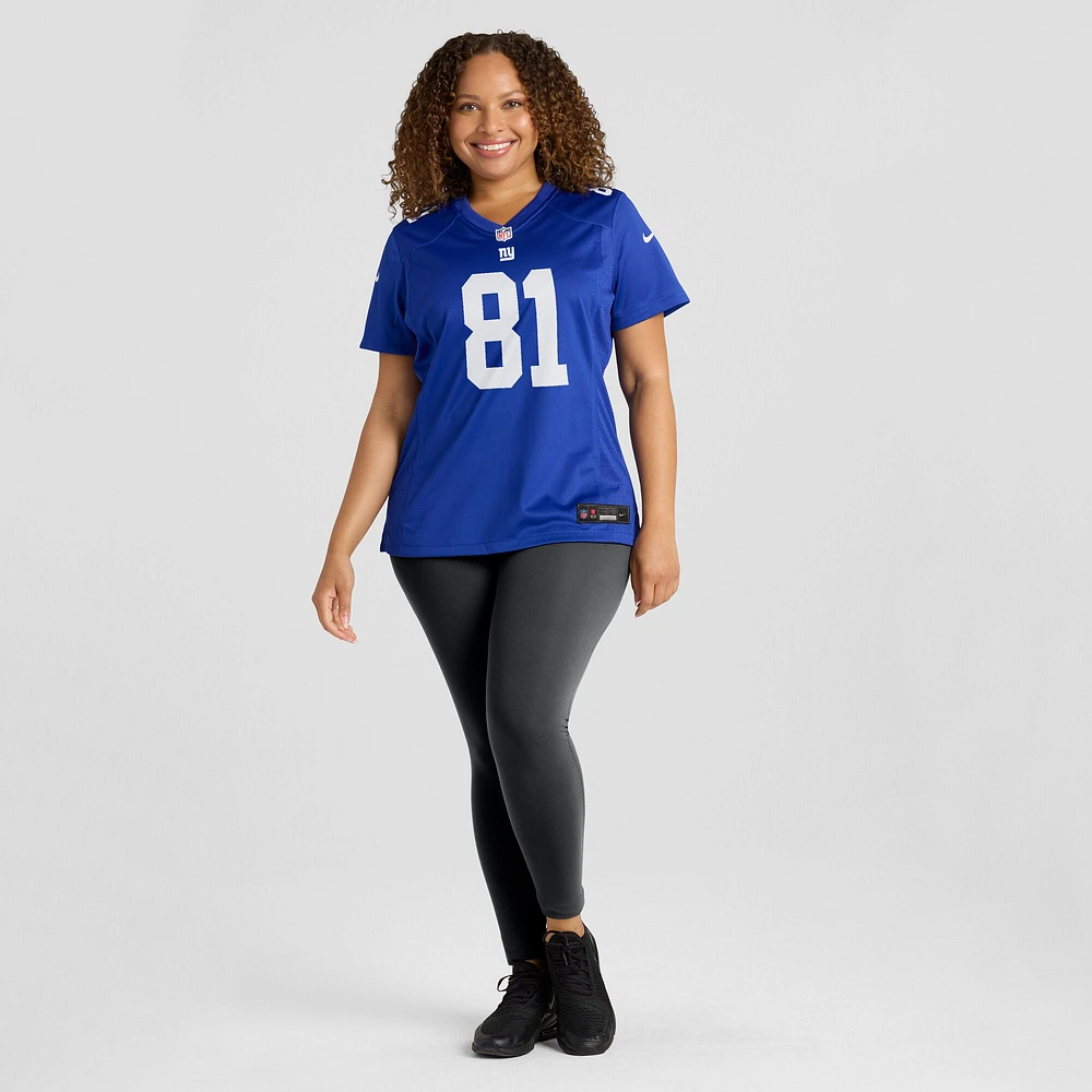 Women's Nike Cam Sims  Royal New York Giants Team Game Jersey