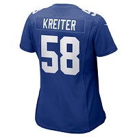 Women's Nike Casey Kreiter Royal New York Giants Game Jersey