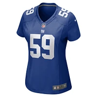 Women's Nike Casey Kreiter Royal New York Giants Team Game Jersey