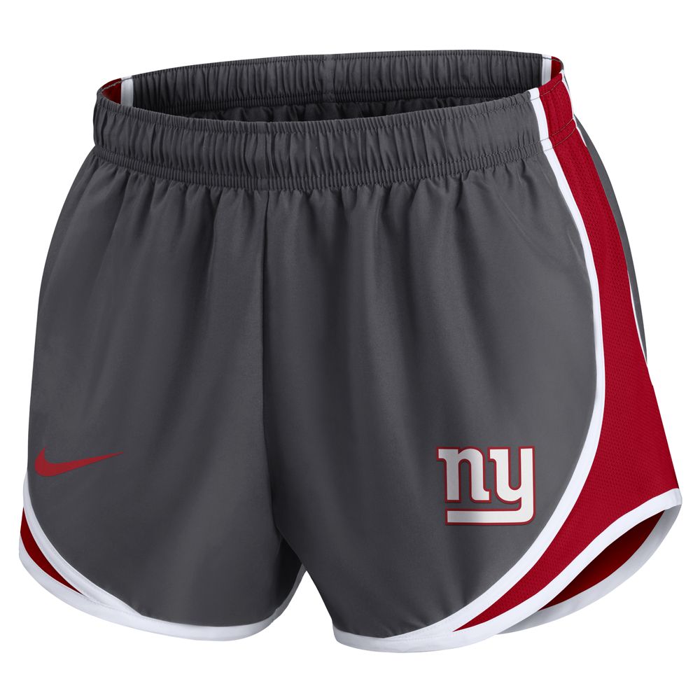 Women's Nike Charcoal New York Giants Logo Performance Tempo Shorts