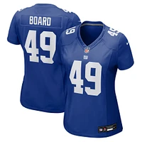 Women's Nike Chris Board  Royal New York Giants Team Game Jersey