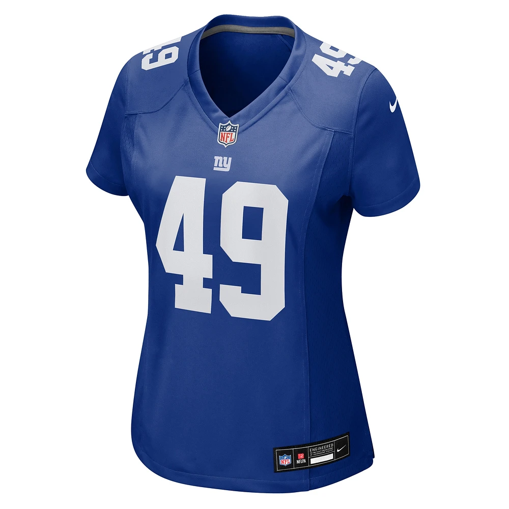 Women's Nike Chris Board  Royal New York Giants Team Game Jersey
