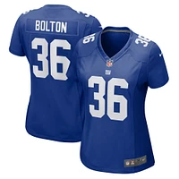 Women's Nike Curtis Bolton  Royal New York Giants Game Jersey