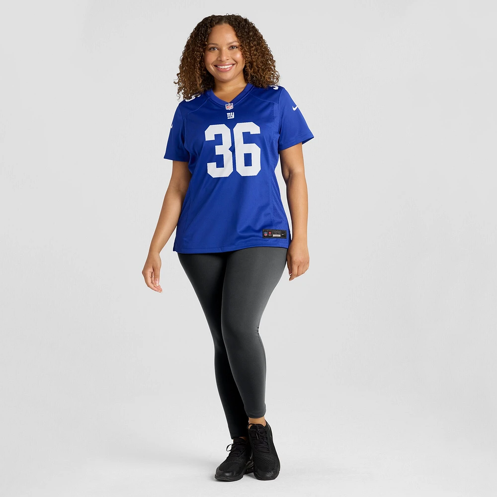 Women's Nike Curtis Bolton  Royal New York Giants Game Jersey