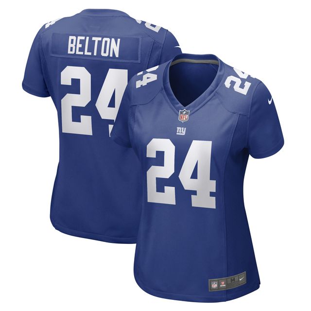 Maillot de joueur match Nike Dane Belton Royal New York Giants pour femme