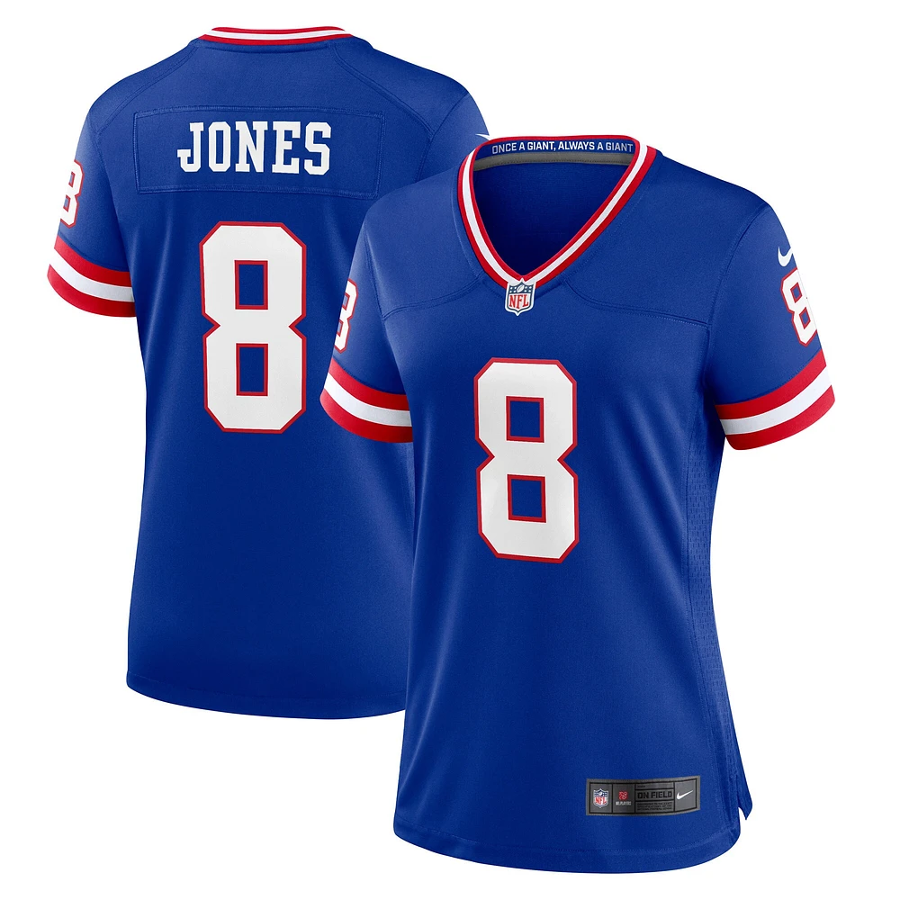 Maillot de joueur Nike Daniel Jones Royal New York Giants pour femme