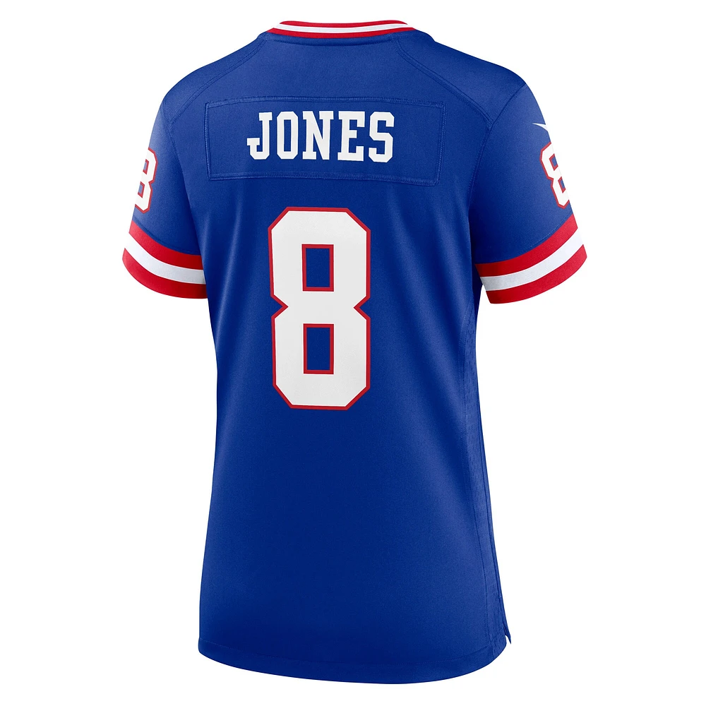 Maillot de joueur Nike Daniel Jones Royal New York Giants pour femme