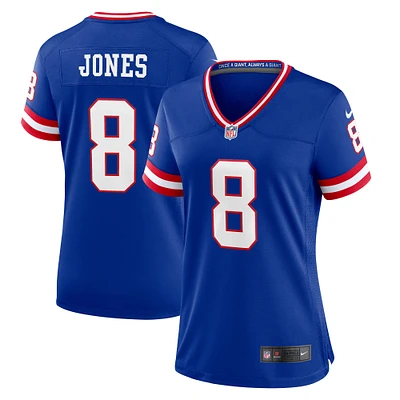 Maillot de joueur Nike Daniel Jones Royal New York Giants pour femme