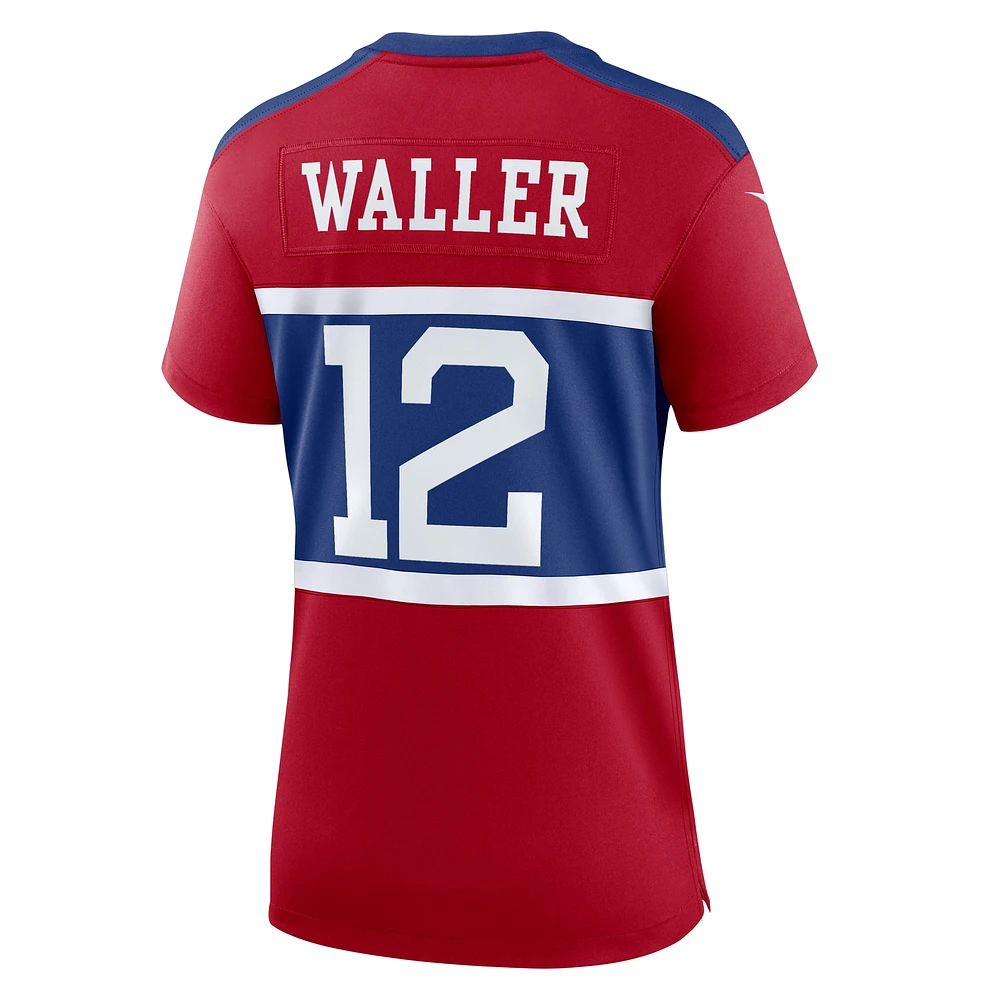 Maillot de match joueur retraité alternatif des Giants New York Nike Darren Waller Century Rouge pour femme