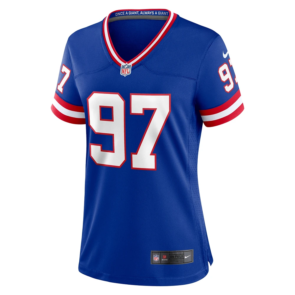 Maillot de joueur Nike Dexter Lawrence II Royal New York Giants pour femme