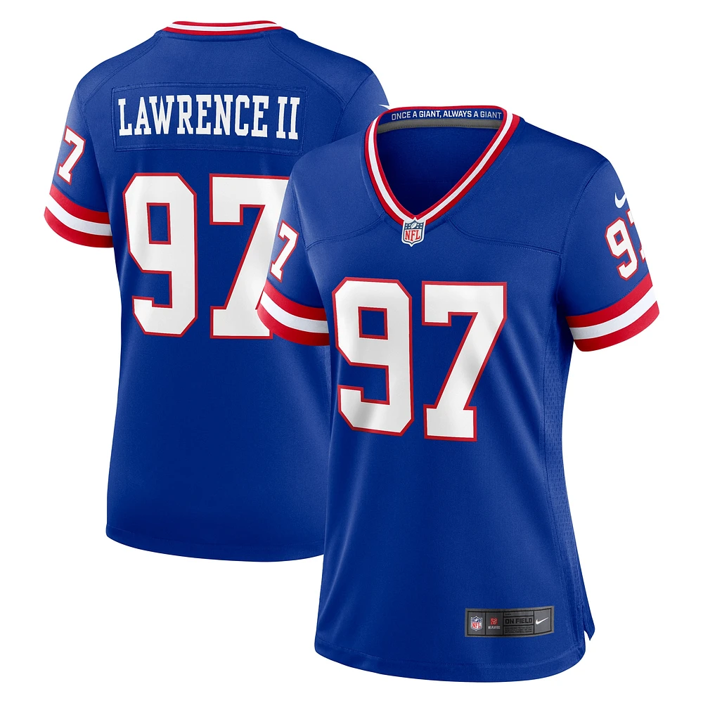 Maillot de joueur Nike Dexter Lawrence II Royal New York Giants pour femme