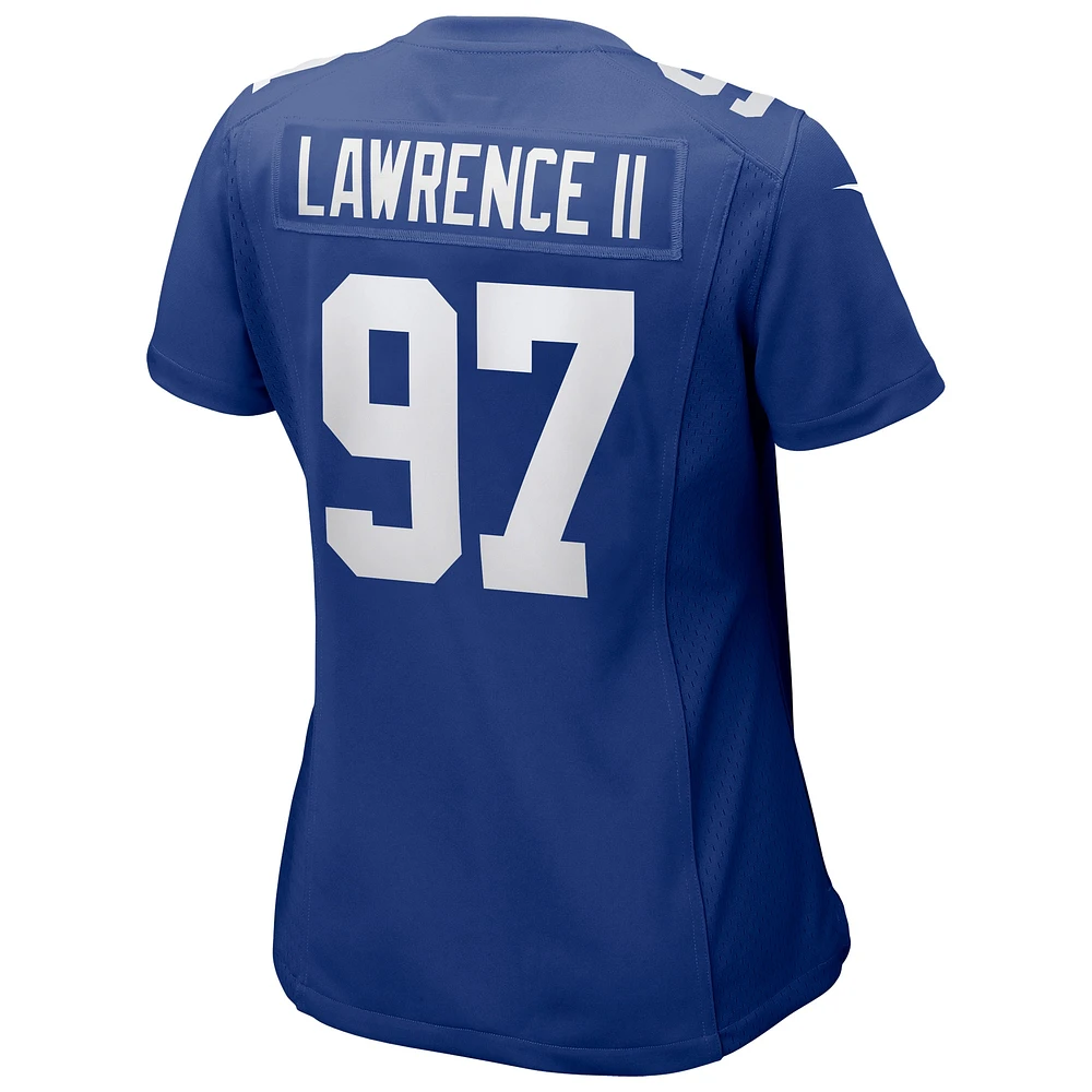 Women's Nike Dexter Lawrence II Royal New York Giants Team Game Player Jersey