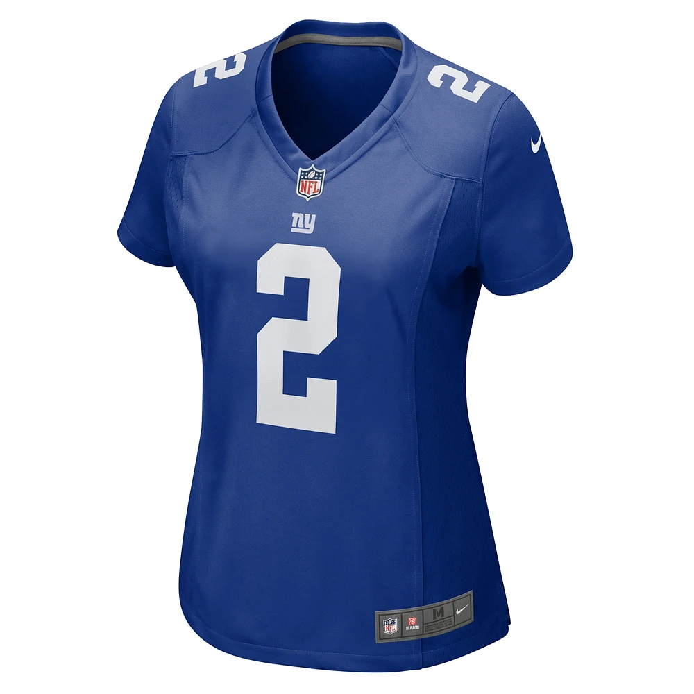 Maillot de match Nike Drew Lock Royal New York Giants pour femme