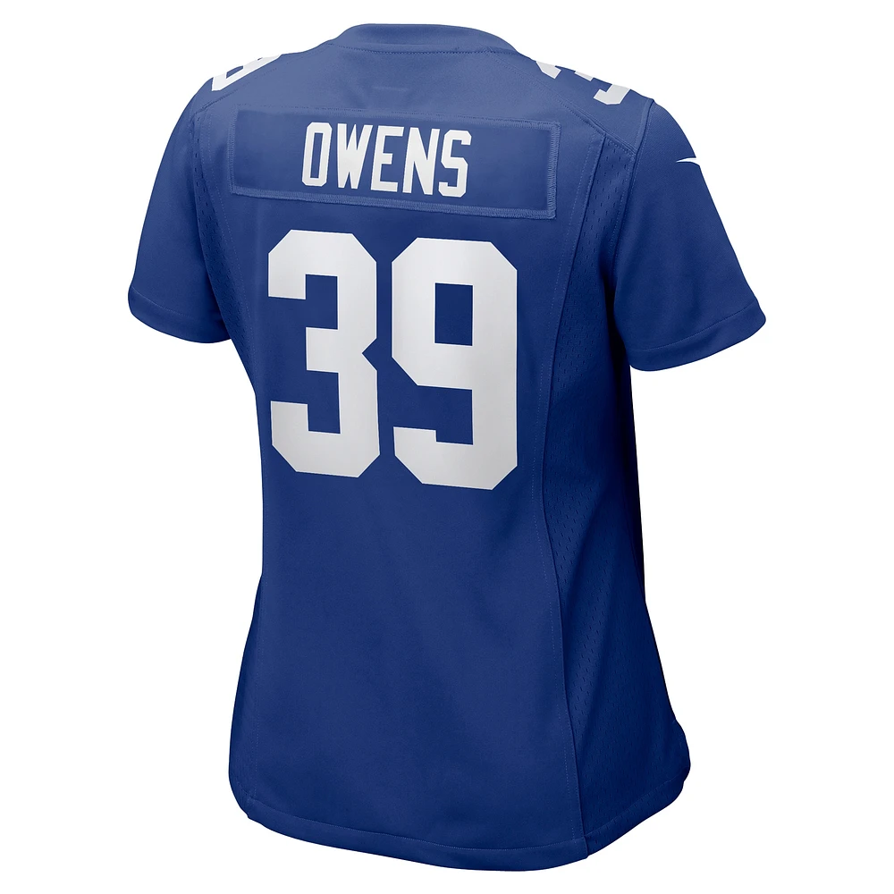 Women's Nike Gervarrius Owens  Royal New York Giants Team Game Jersey