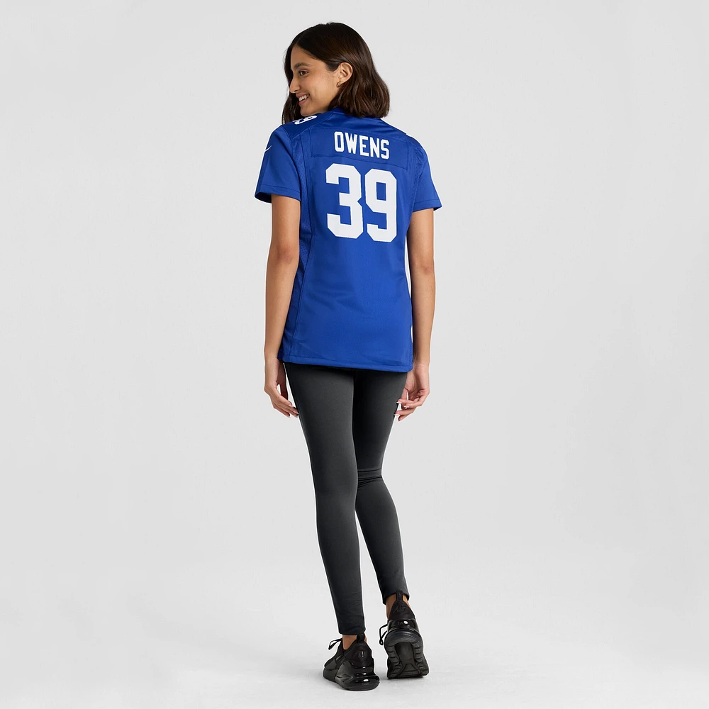 Women's Nike Gervarrius Owens  Royal New York Giants Team Game Jersey