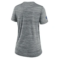 Women's Nike Gray New York Giants Sideline Velocity Performance T-Shirt