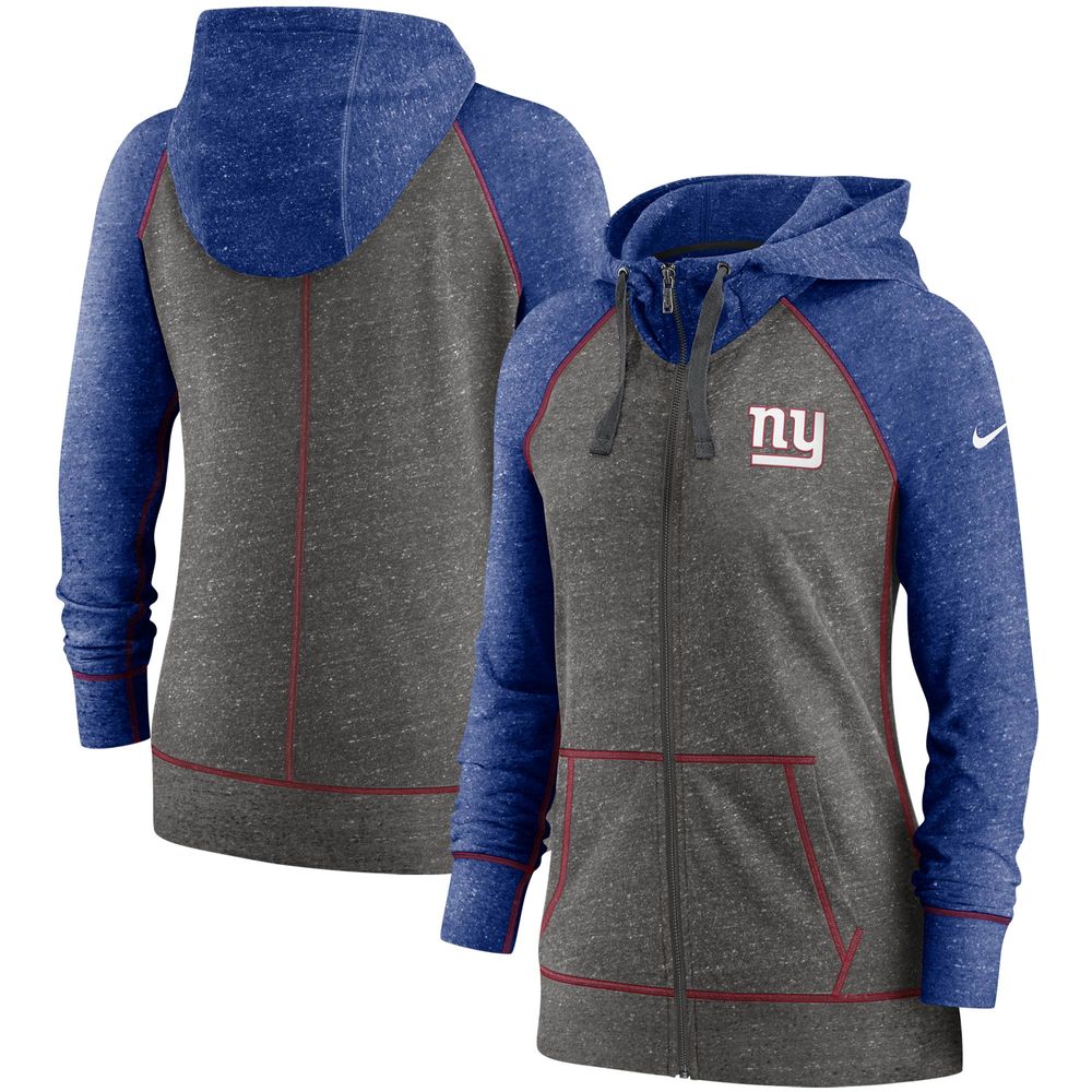 Nike Women's Nike Heathered Gray New York Giants Gym Vintage Raglan -  Full-Zip Hoodie | Coquitlam Centre