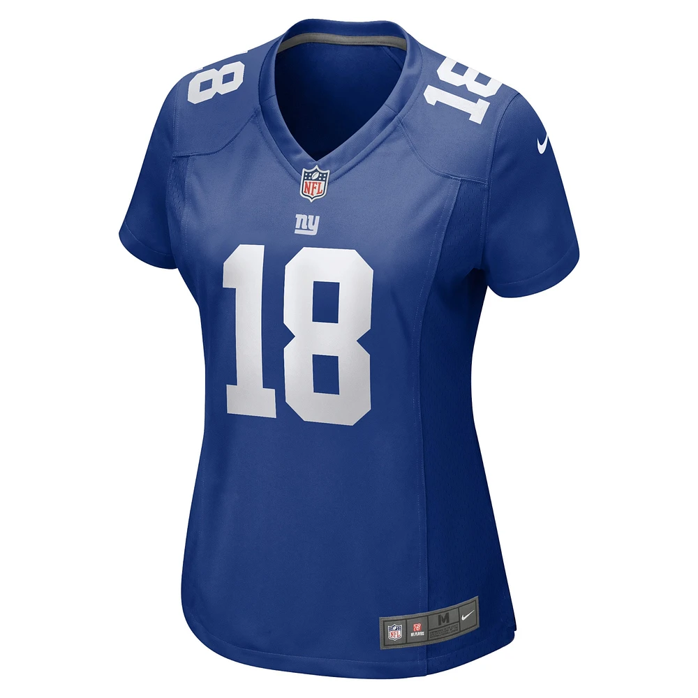 Maillot de joueur Nike Isaiah Hodgins Royal New York Giants pour femme